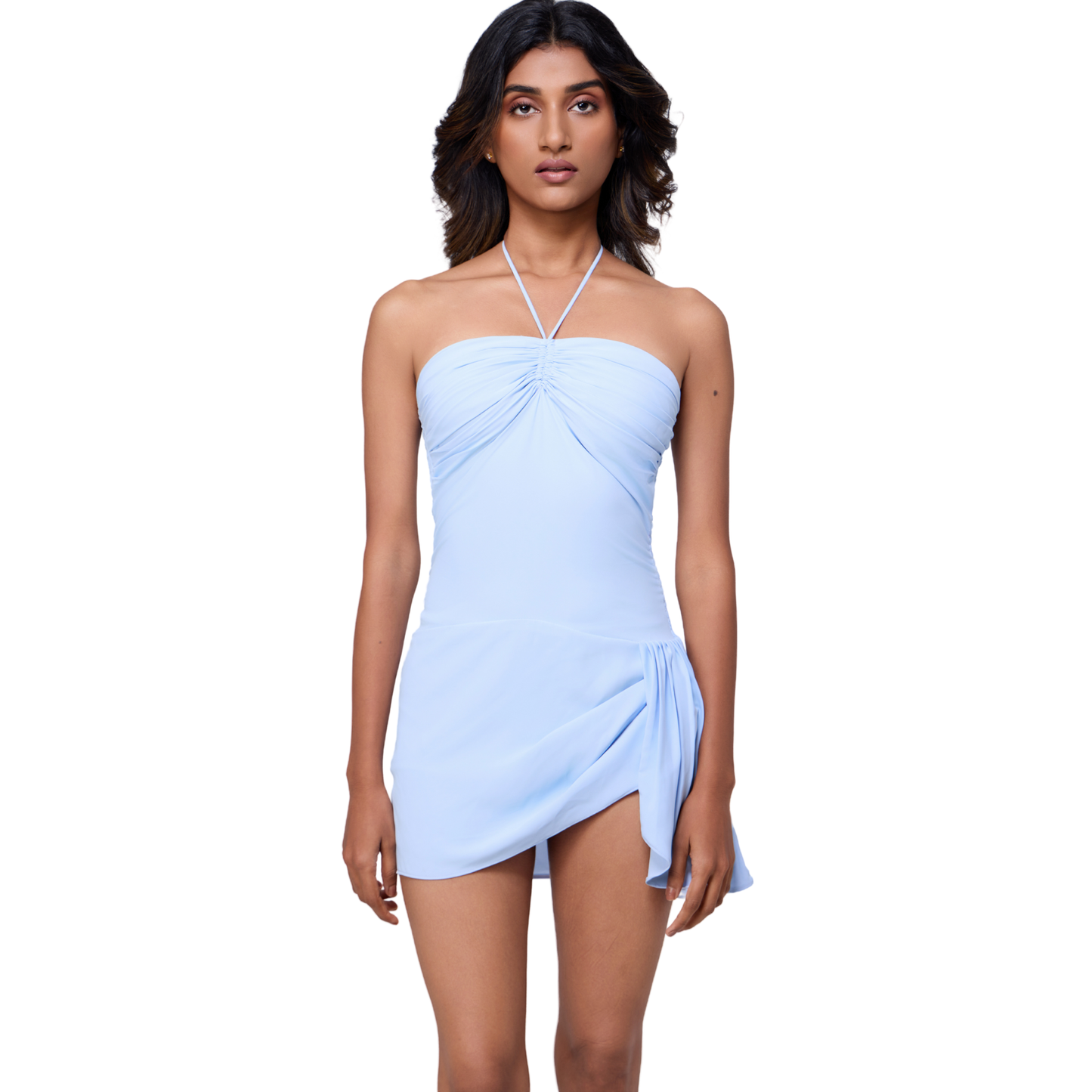 Asymmetrical Short Pleated Dress